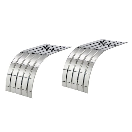 Betts Spring Fender, Half Tandem, 4 Rib, Stainless, 66in, Pair SR300-66